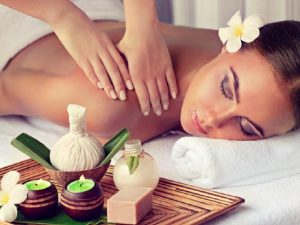 Image That Shows A Girl Taking Massage in a Well-Known Spa at Italy