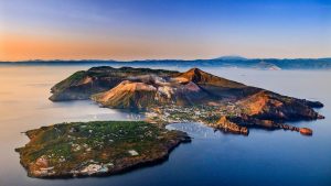 Aeolian islands italy A panaromal view of lipari island